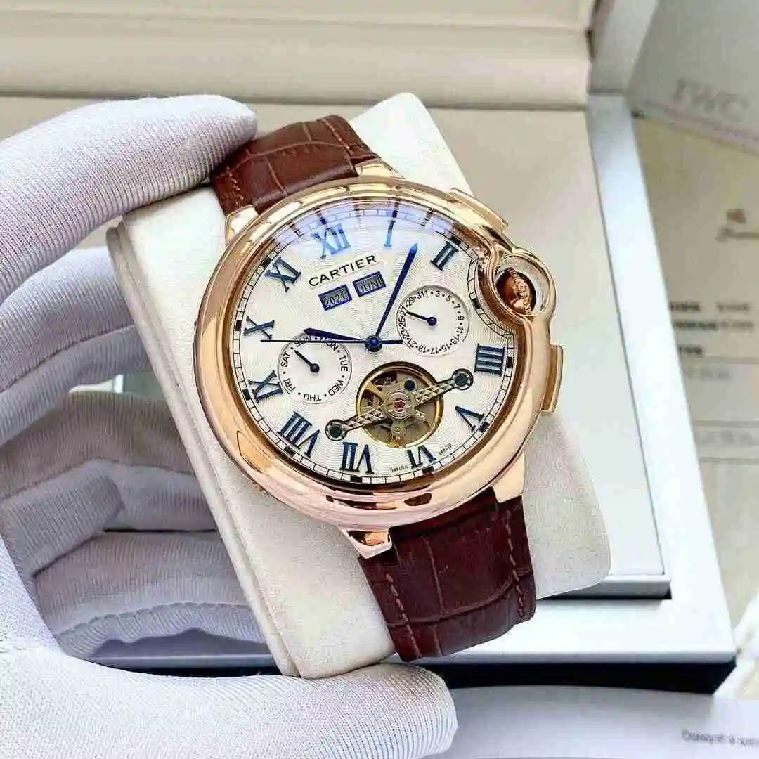 General Watches Cartier Watch Men's Watch Paired with Original Fully Automatic Mechanical Movement Top Grade 316 Precision Steel Case with Mineral Super Strong Mirror Diameter 44mm KK05300 1 view 9