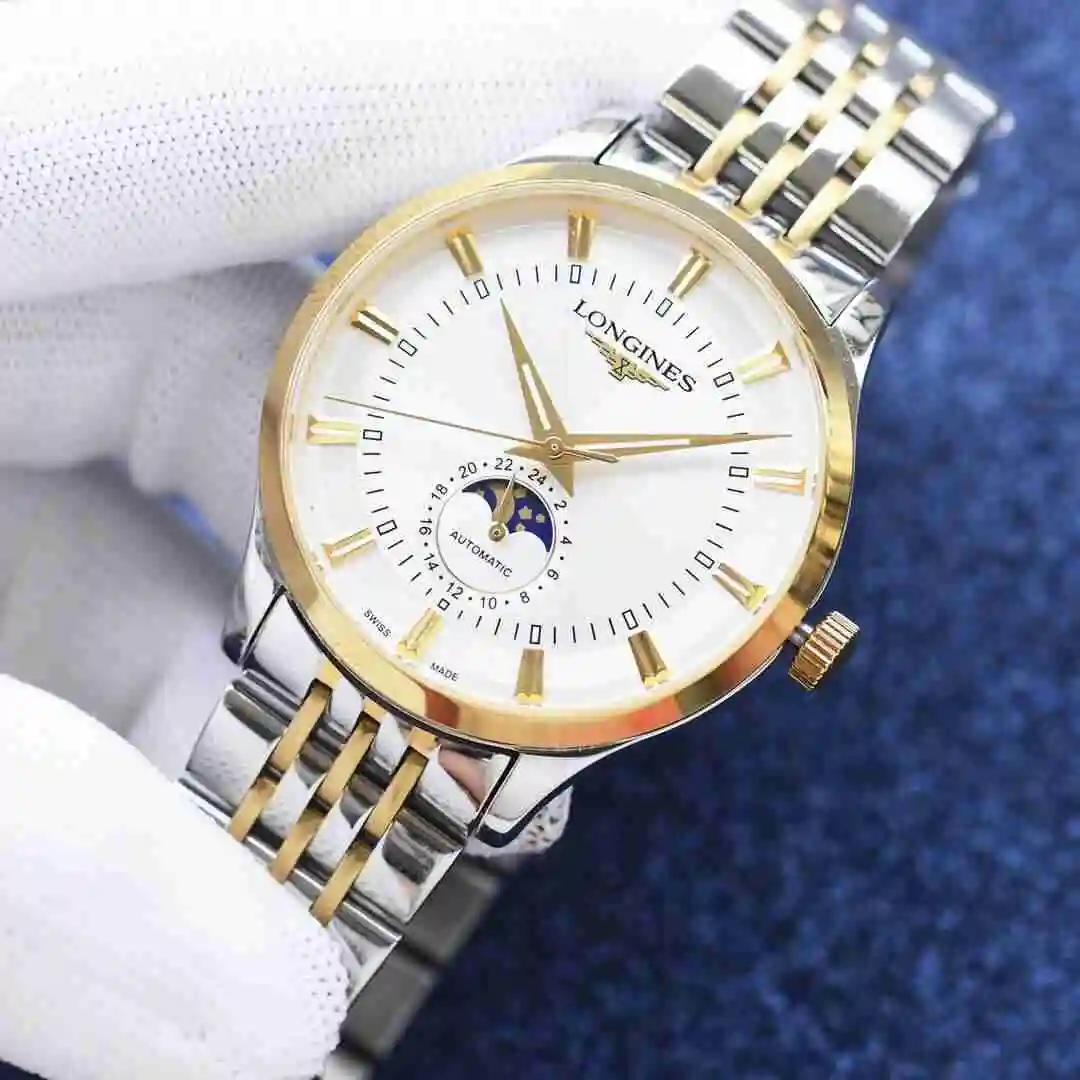 General Watches Longines watch for men with original fully automatic mechanical movement, top grade 316 precision steel case with mineral super strong mirror diameter 42mm KK04250 2 view 5
