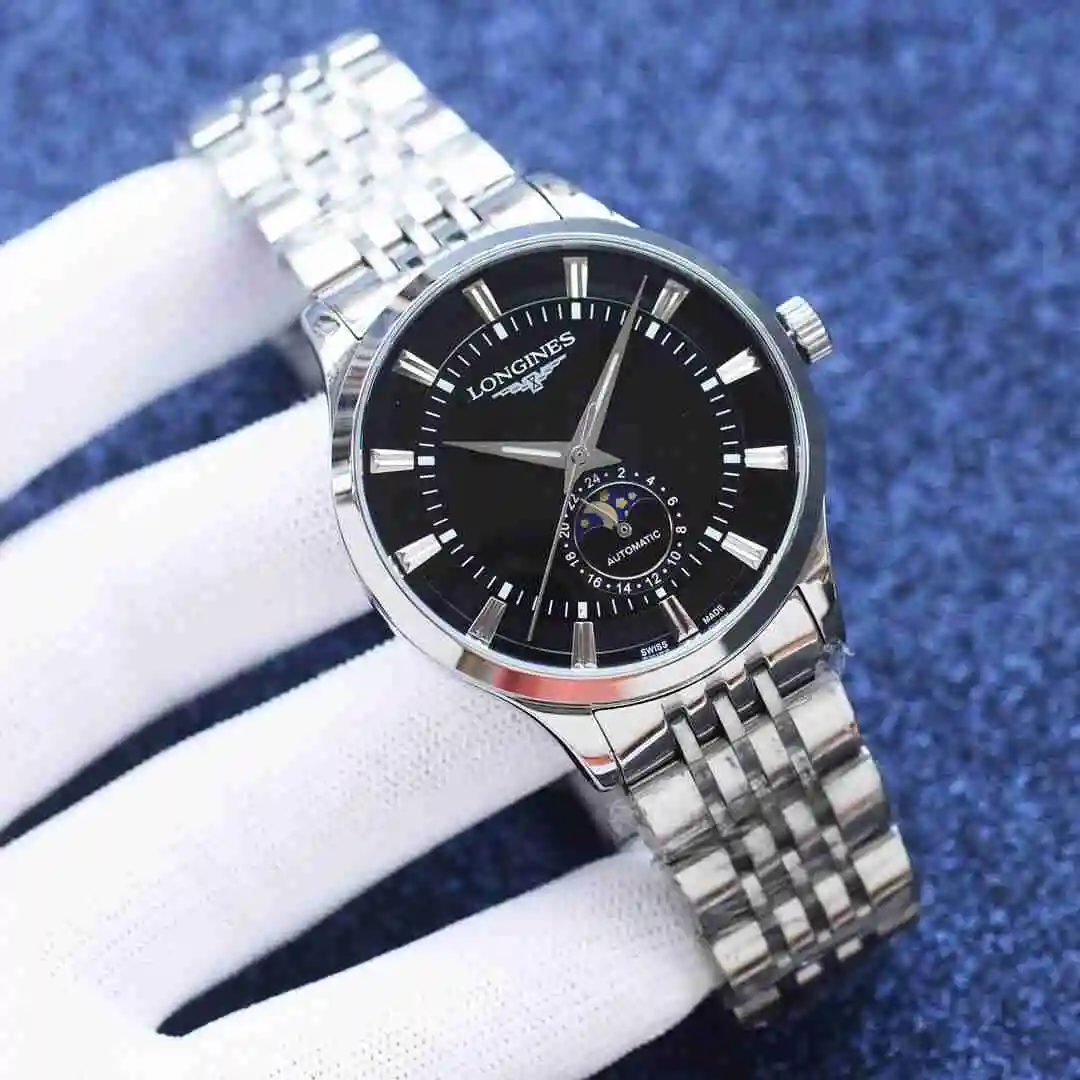 General Watches Longines watch for men with original fully automatic mechanical movement, top grade 316 precision steel case with mineral super strong mirror diameter 42mm KK04250 2 view 7