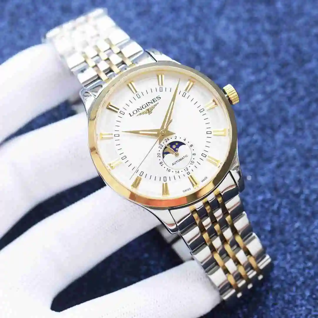 General Watches Longines watch for men with original fully automatic mechanical movement, top grade 316 precision steel case with mineral super strong mirror diameter 42mm KK04250 2 view 8