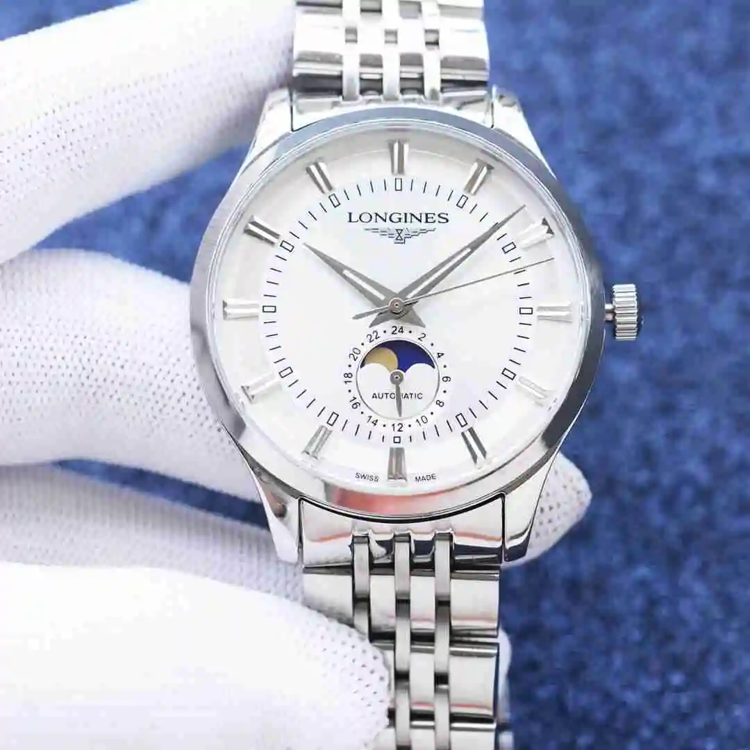 General Watches Longines watch for men with original fully automatic mechanical movement, top grade 316 precision steel case with mineral super strong mirror diameter 42mm KK04250 2 view 9