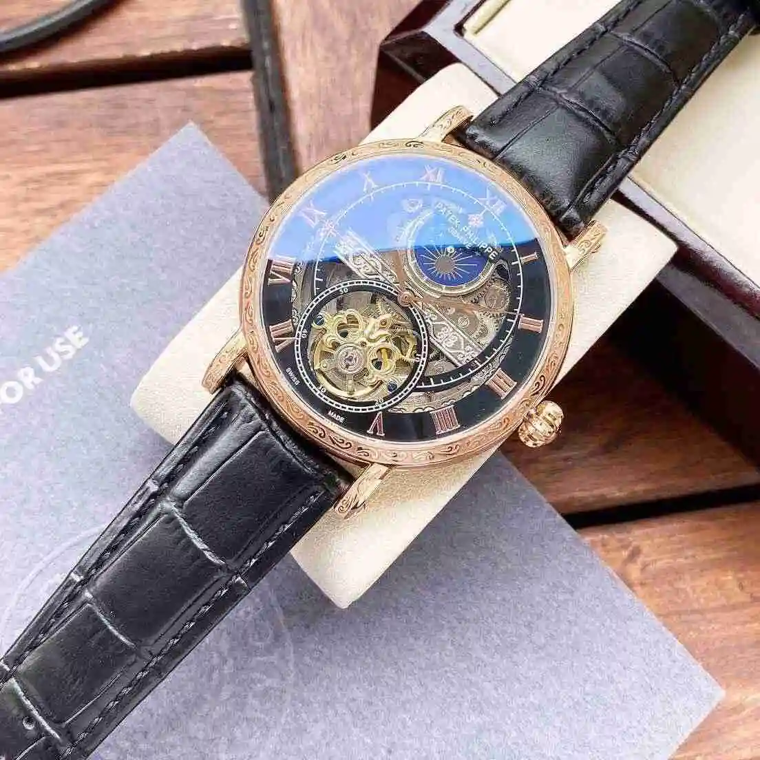 General Watches Patek Philippe Watch Men's Watch Paired with Original Fully Automatic Mechanical Movement Top Grade 316 Precision Steel Case Case with Mineral Super Strong Mirror Diameter 42mm KK05650 view 5