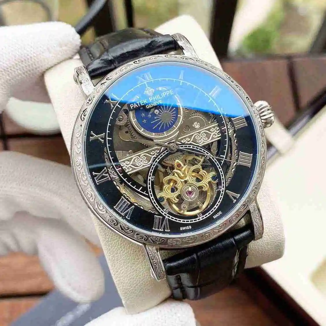 General Watches Patek Philippe Watch Men's Watch Paired with Original Fully Automatic Mechanical Movement Top Grade 316 Precision Steel Case Case with Mineral Super Strong Mirror Diameter 42mm KK05650 view 6