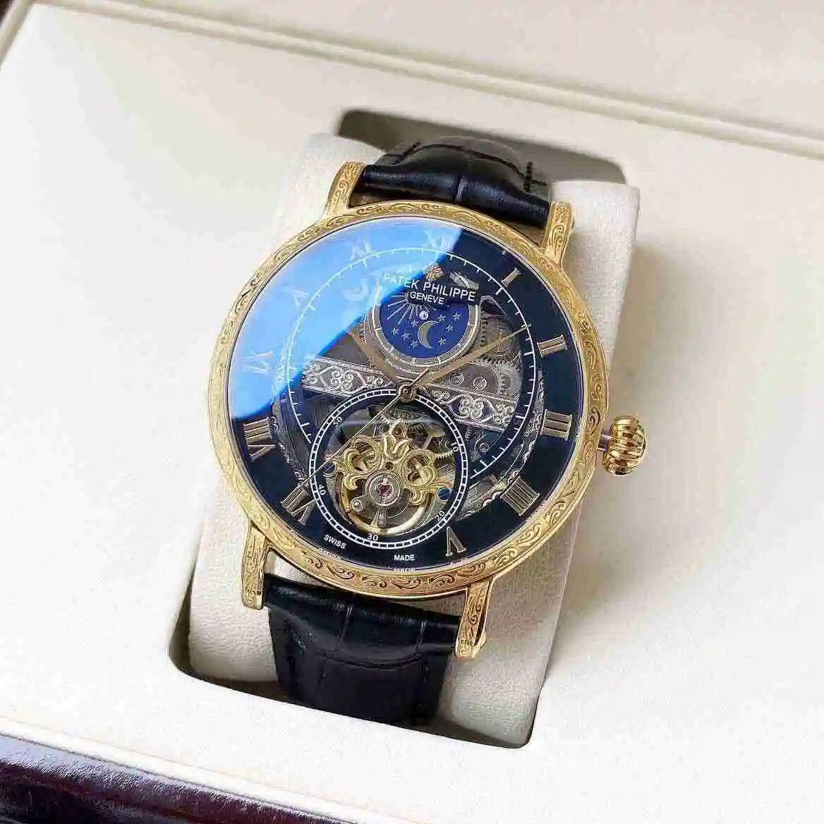 General Watches Patek Philippe Watch Men's Watch Paired with Original Fully Automatic Mechanical Movement Top Grade 316 Precision Steel Case Case with Mineral Super Strong Mirror Diameter 42mm KK05650 view 9