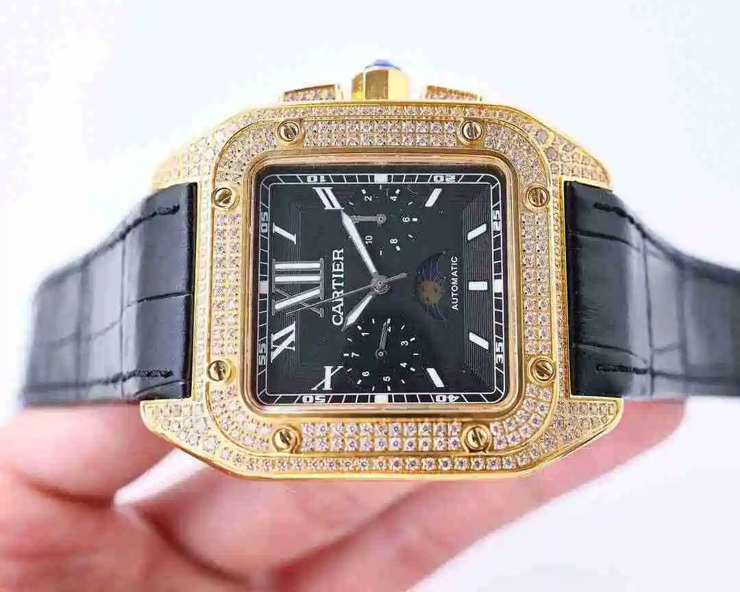 General Watches Cartier Watch Men's Watch Paired with Original Fully Automatic Mechanical Movement Top Grade 316 Precision Steel Case with Mineral Super Strong Mirror Diameter 42mm kk018500 view 6