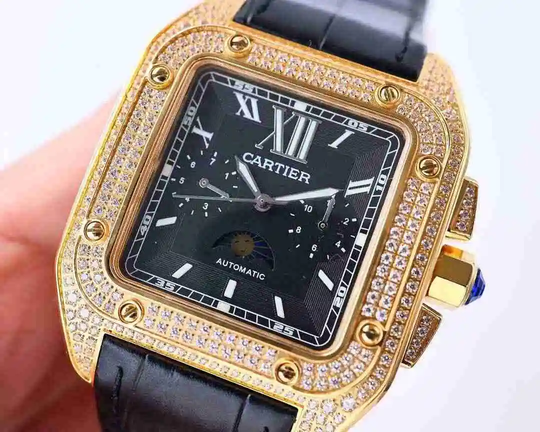 General Watches Cartier Watch Men's Watch Paired with Original Fully Automatic Mechanical Movement Top Grade 316 Precision Steel Case with Mineral Super Strong Mirror Diameter 42mm kk018500 view 7