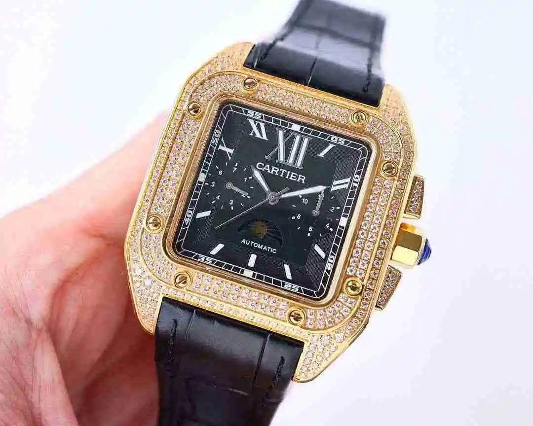 General Watches Cartier Watch Men's Watch Paired with Original Fully Automatic Mechanical Movement Top Grade 316 Precision Steel Case with Mineral Super Strong Mirror Diameter 42mm kk018500 view 8