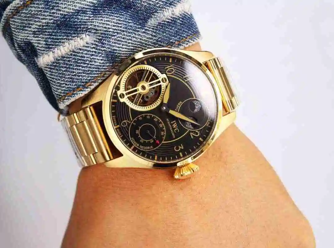 General Watches IWC Wanguo Watch Men's Watch Paired with Original Fully Automatic Mechanical Movement Top Grade 316 Precision Steel Case with Mineral Super Strong Mirror Diameter 46mm KK06500 view 5