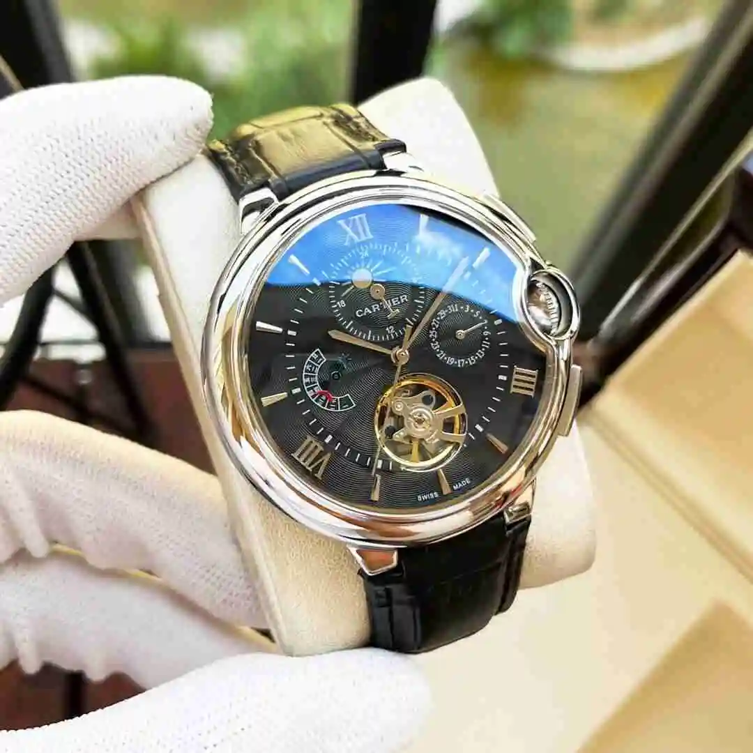 General Watches Cartier Watch Men's Watch Paired with Original Fully Automatic Mechanical Movement Top Grade 316 Precision Steel Case with Mineral Super Strong Mirror Diameter 44mm KK05250 view 7