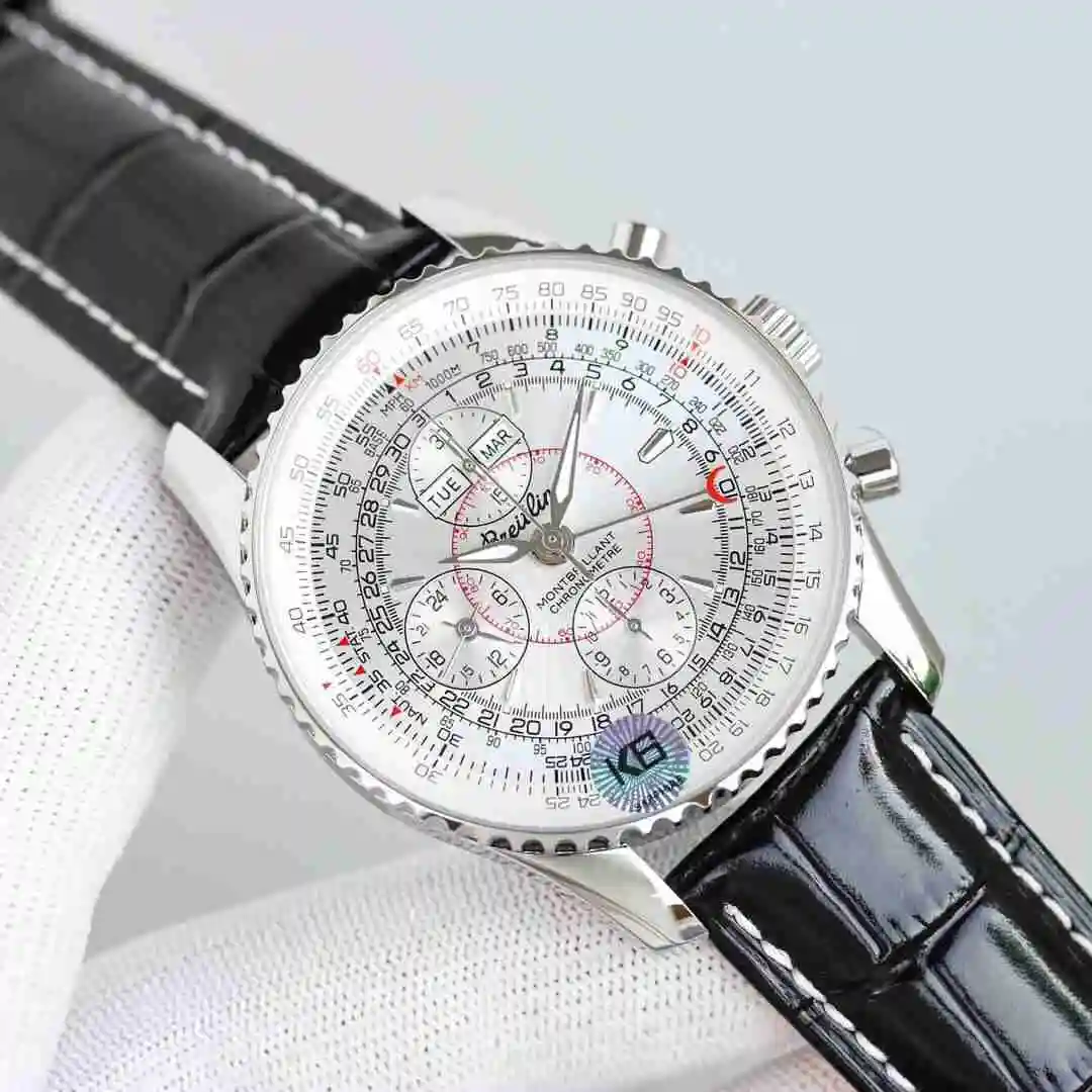 General Watches Breitling Watch Men's Watch Paired with Original Fully Automatic Mechanical Movement Top Grade 316 Precision Steel Case with Mineral Super Strong Mirror Diameter 43mm KK view 9
