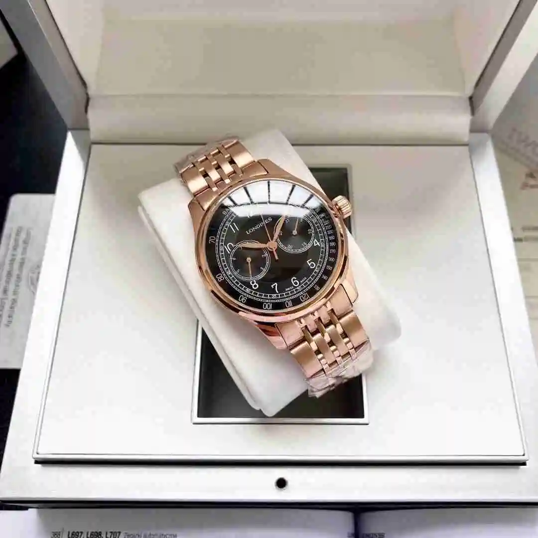 General Watches Longines Watch Men's Watch Paired with Original Fully Automatic Mechanical Movement Top Grade 316 Precision Steel Case with Mineral Super Strong Mirror Diameter 40mm KK05050 view 5