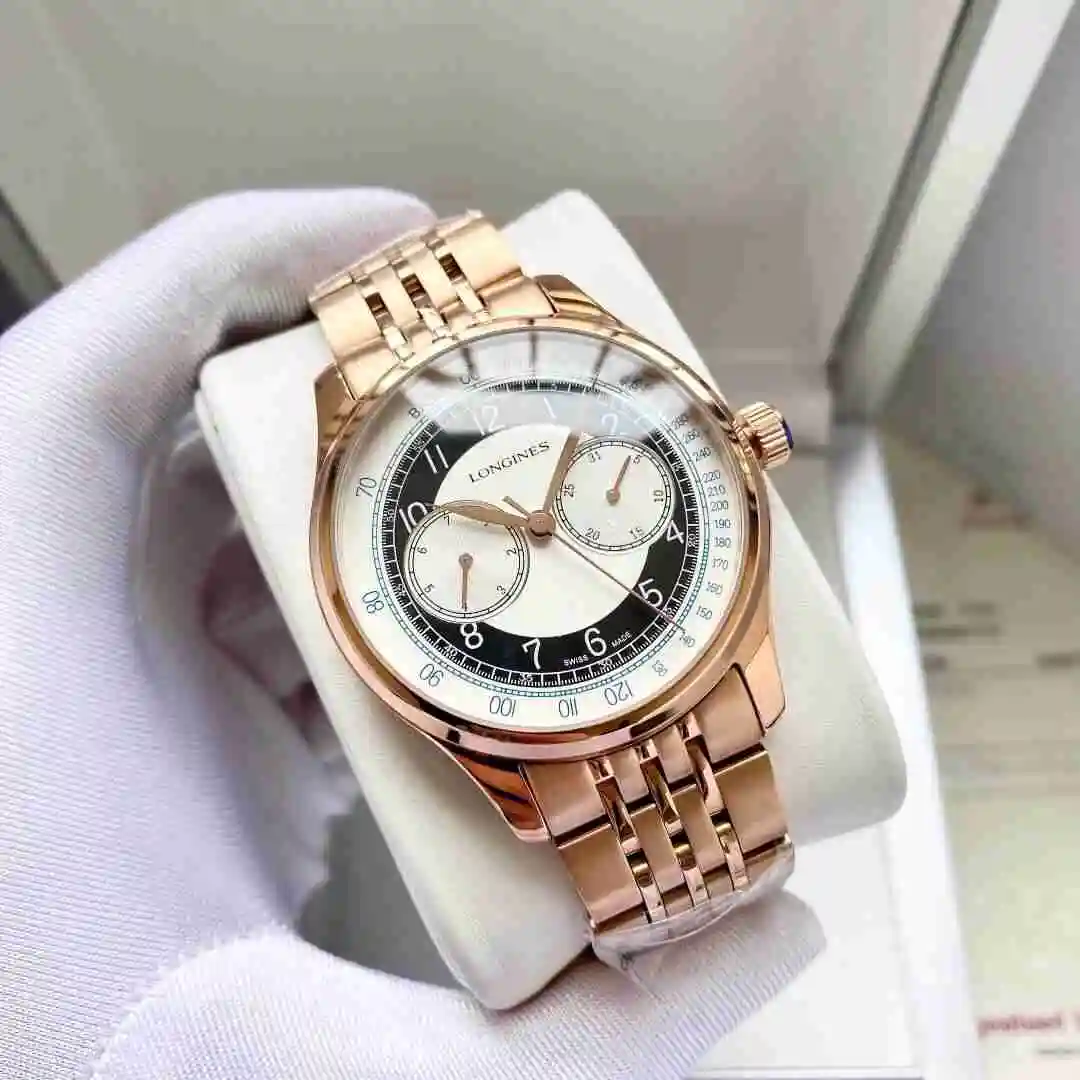 General Watches Longines Watch Men's Watch Paired with Original Fully Automatic Mechanical Movement Top Grade 316 Precision Steel Case with Mineral Super Strong Mirror Diameter 40mm KK05050 view 9