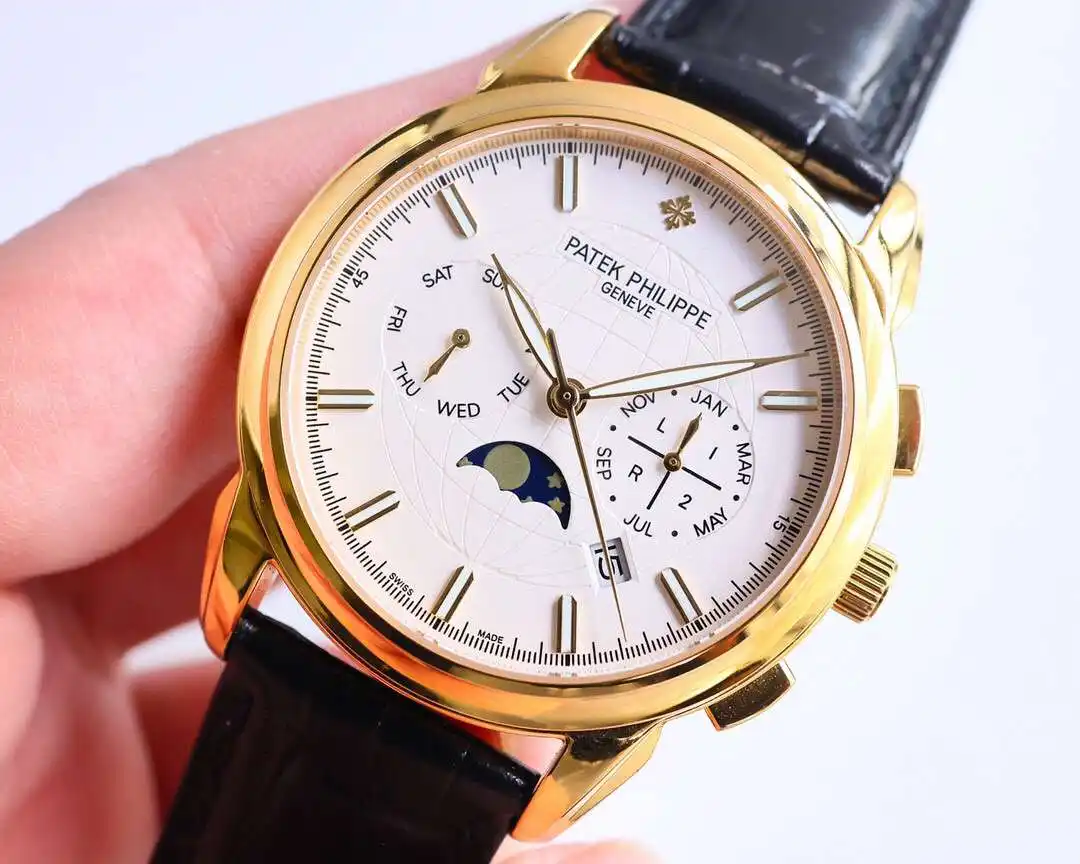 General Watches Patek Philippe Patek@Philippe watch men's watch with original fully automatic mechanical movement top 316 stainless steel case strap mineral super mirror diameter 41mm KK012500 view 5