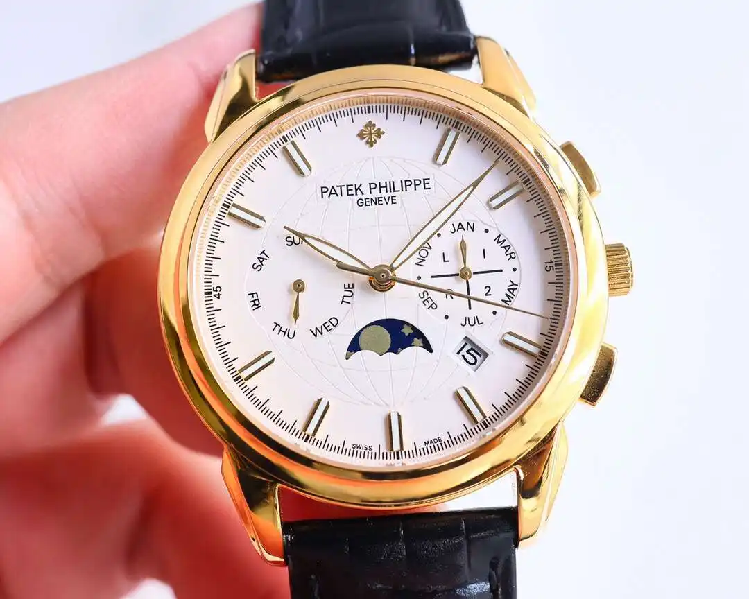 General Watches Patek Philippe Patek@Philippe watch men's watch with original fully automatic mechanical movement top 316 stainless steel case strap mineral super mirror diameter 41mm KK012500 view 6