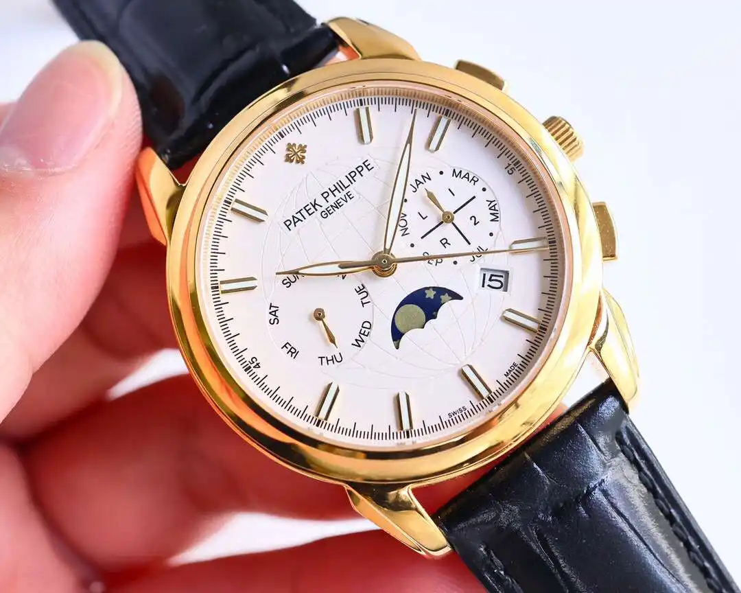 General Watches Patek Philippe Patek@Philippe watch men's watch with original fully automatic mechanical movement top 316 stainless steel case strap mineral super mirror diameter 41mm KK012500 view 7