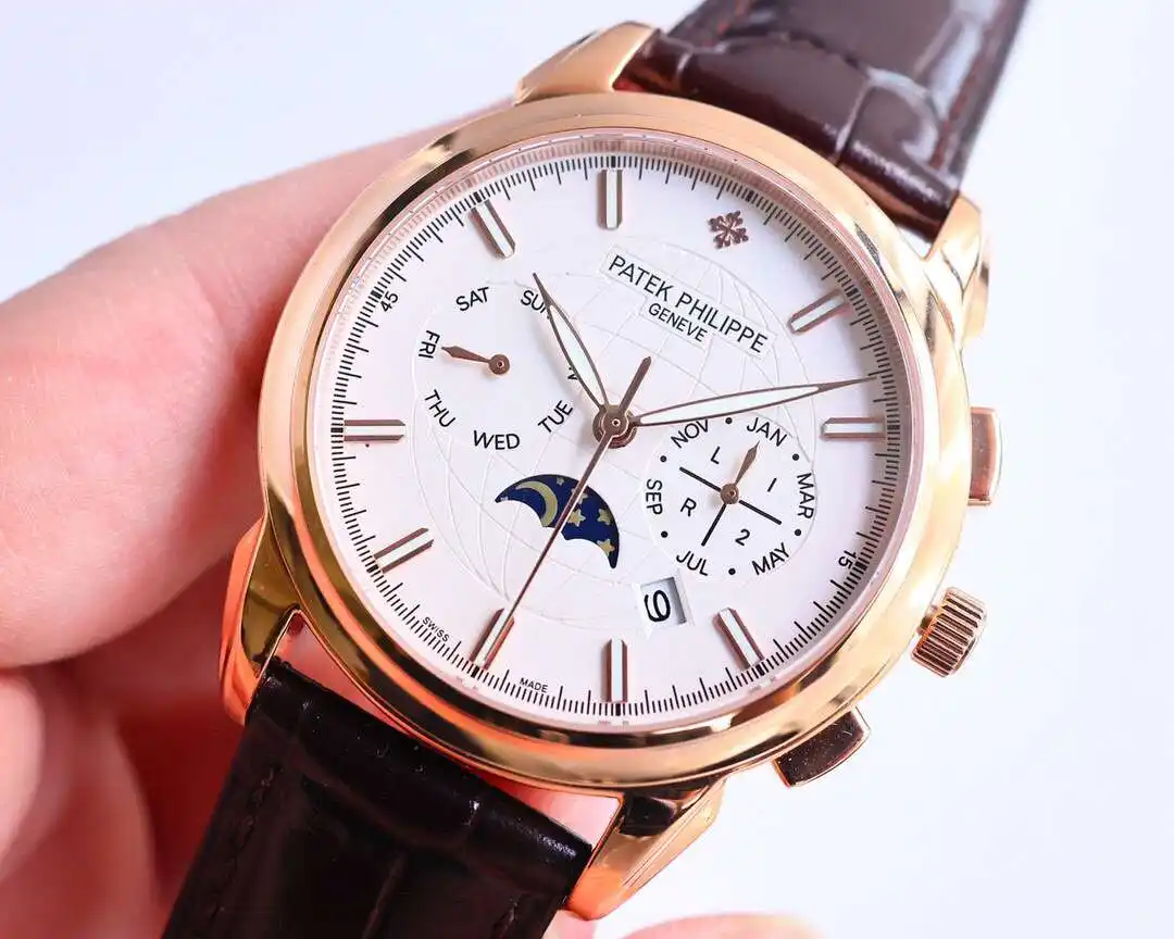 General Watches Patek Philippe Patek@Philippe watch men's watch with original fully automatic mechanical movement top 316 stainless steel case strap mineral super mirror diameter 41mm KK012500 view 8