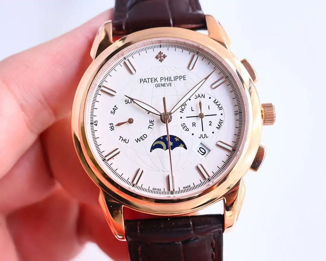 General Watches Patek Philippe Patek@Philippe watch men's watch with original fully automatic mechanical movement top 316 stainless steel case strap mineral super mirror diameter 41mm KK012500 view 9