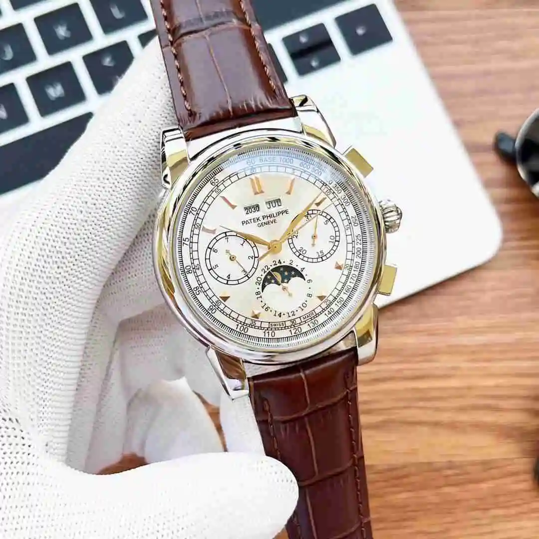 General Watches Patek Philippe Watch Men's Watch Paired with Original Fully Automatic Mechanical Movement Top Grade 316 Precision Steel Case Case with Mineral Super Strong Mirror Diameter 41mm KK05250 view 6