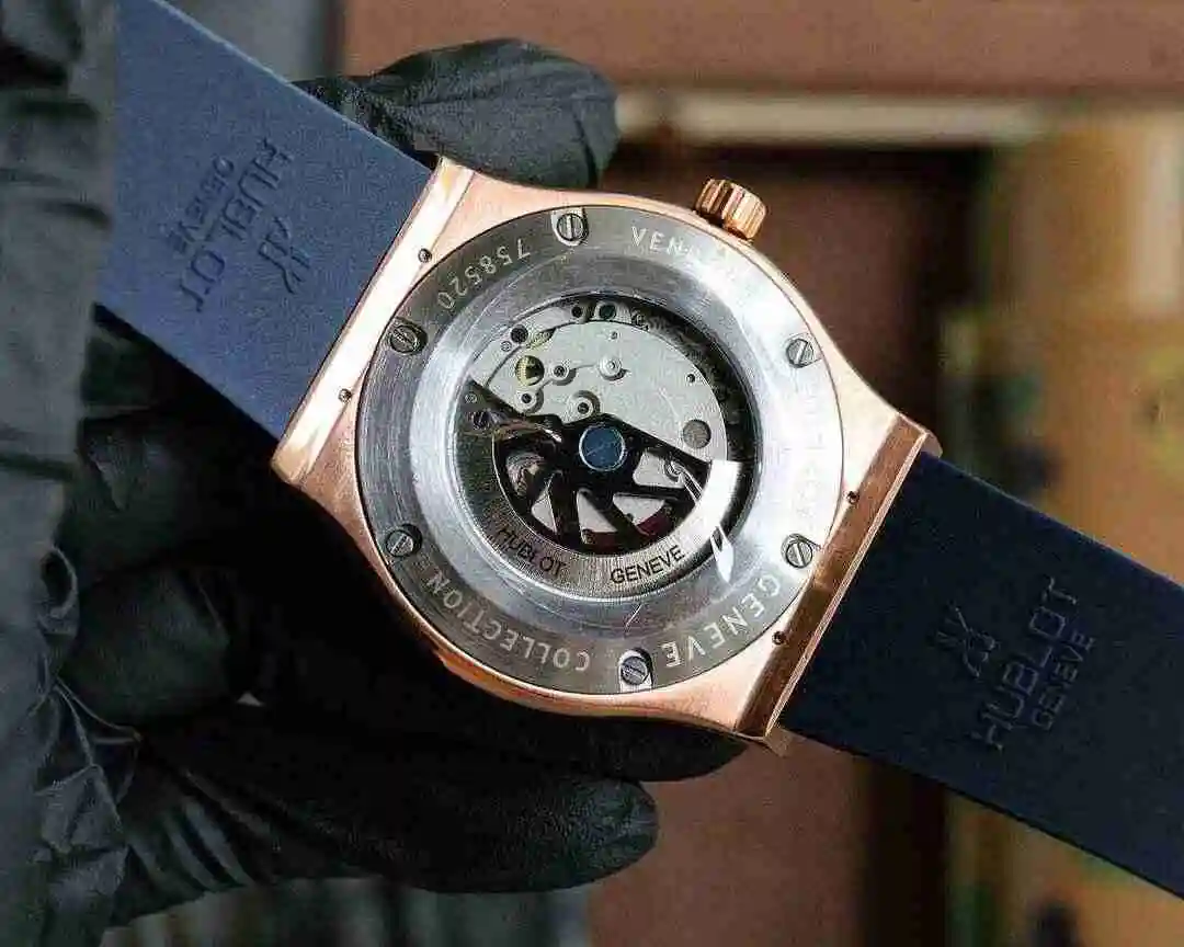 General Watches Hublot Hengbao Watch Men's Watch Paired with Original Fully Automatic Mechanical Movement Top Grade 316 Precision Steel Case with Mineral Super Strong Mirror Diameter 45mm KK03 1 view 3