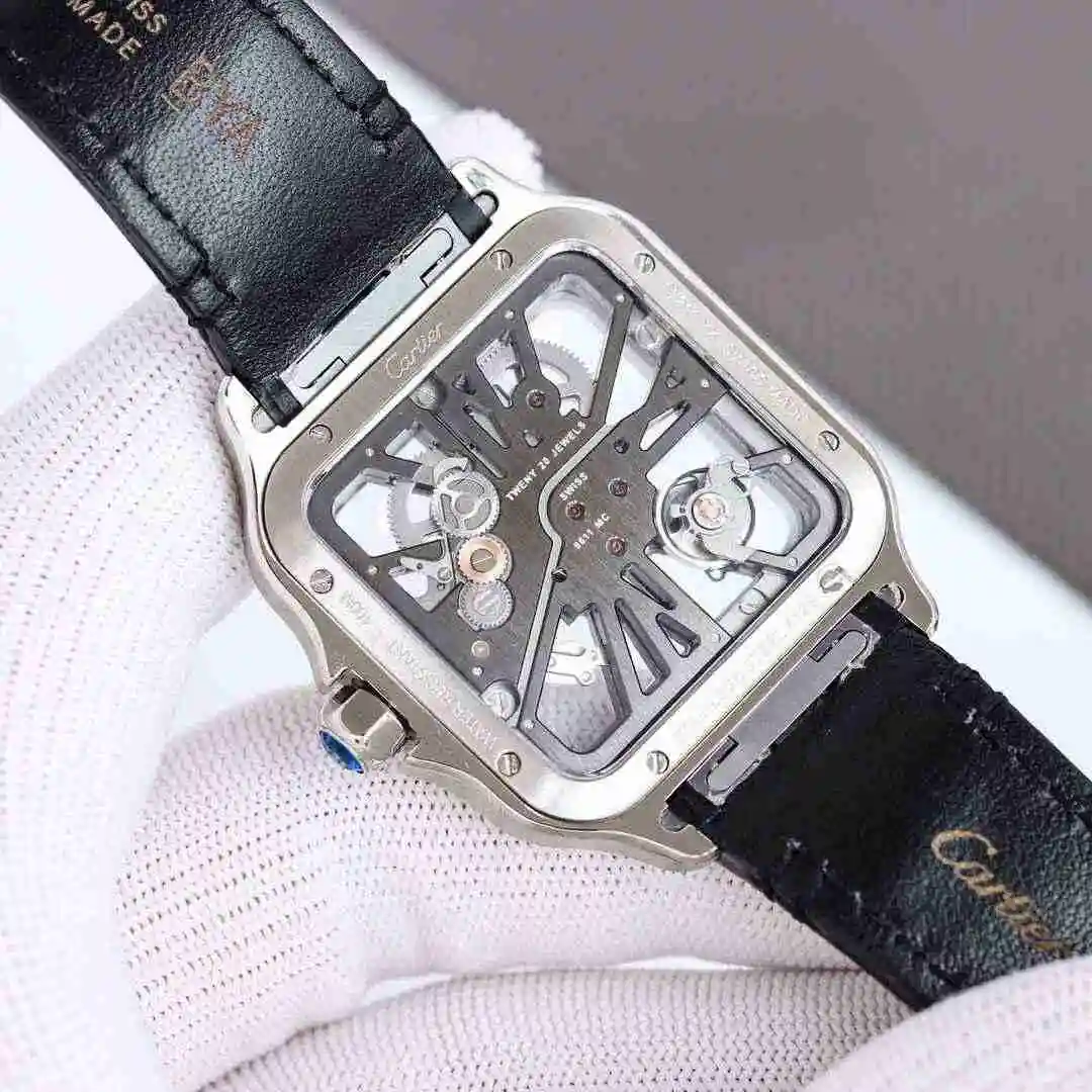 General Watches Cartier Watch Men's Watch Paired with Original Fully Automatic Mechanical Movement Top Grade 316 Precision Steel Case with Mineral Super Strong Mirror Diameter 40mm KK view 3