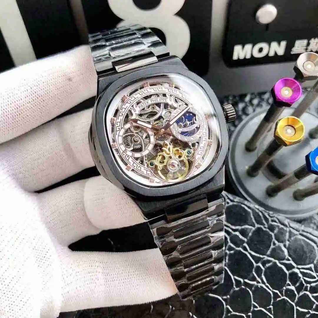 General Watches Patek Philippe Watch Men's Watch Paired with Original Fully Automatic Mechanical Movement Top Grade 316 Precision Steel Case Case with Mineral Super Strong Mirror Diameter 42mm KK05650 2 view 6