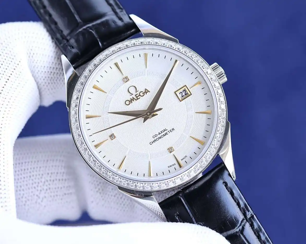 General Watches Omega white 750 gold 800 diamond +50 Watch view 3