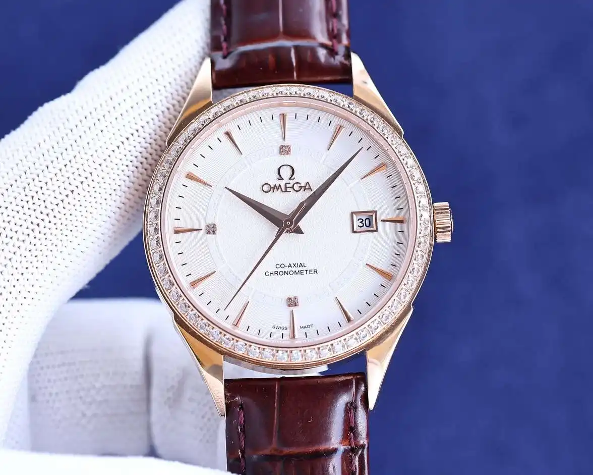 General Watches Omega white 750 gold 800 diamond +50 Watch view 4