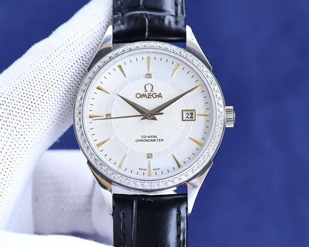 General Watches Omega white 750 gold 800 diamond +50 Watch view 6