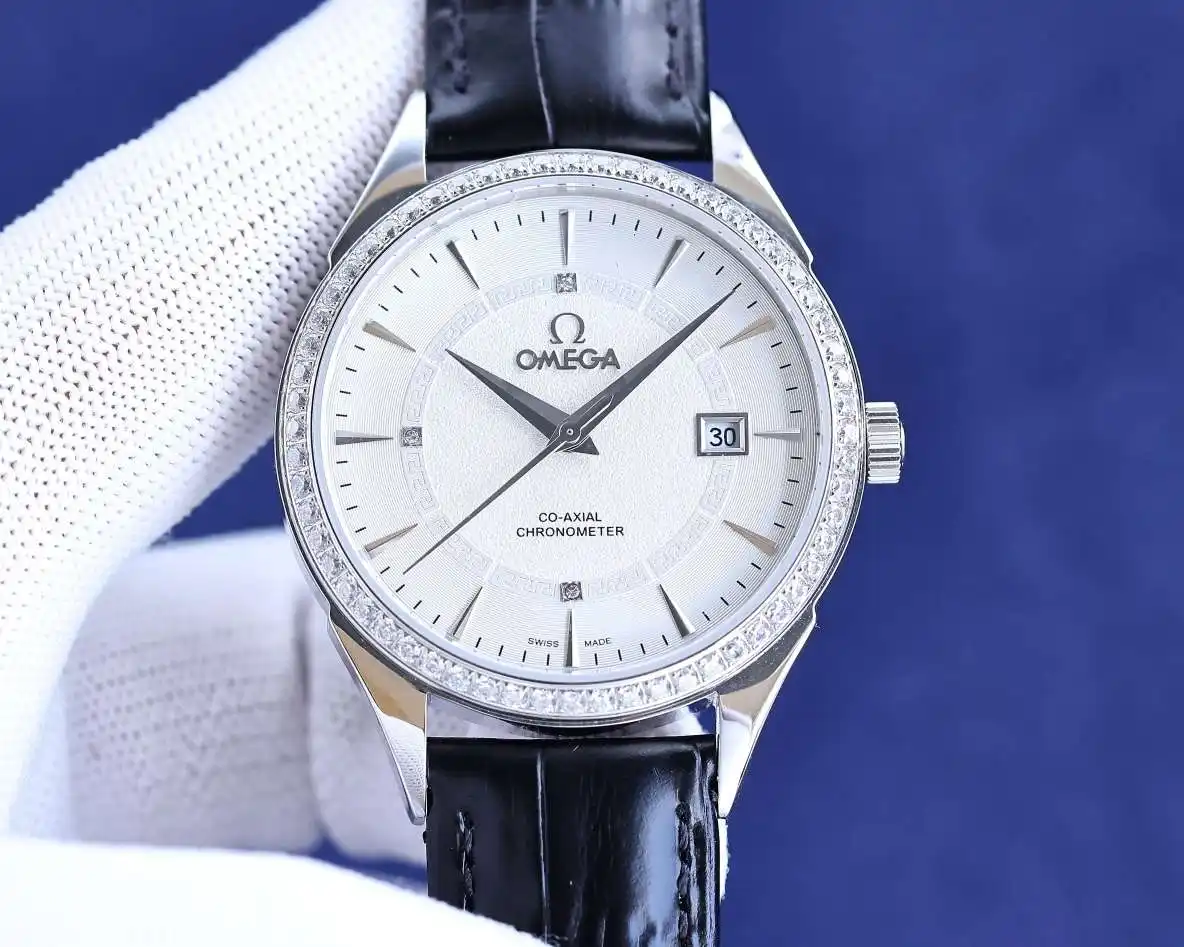 General Watches Omega white 750 gold 800 diamond +50 Watch view 7