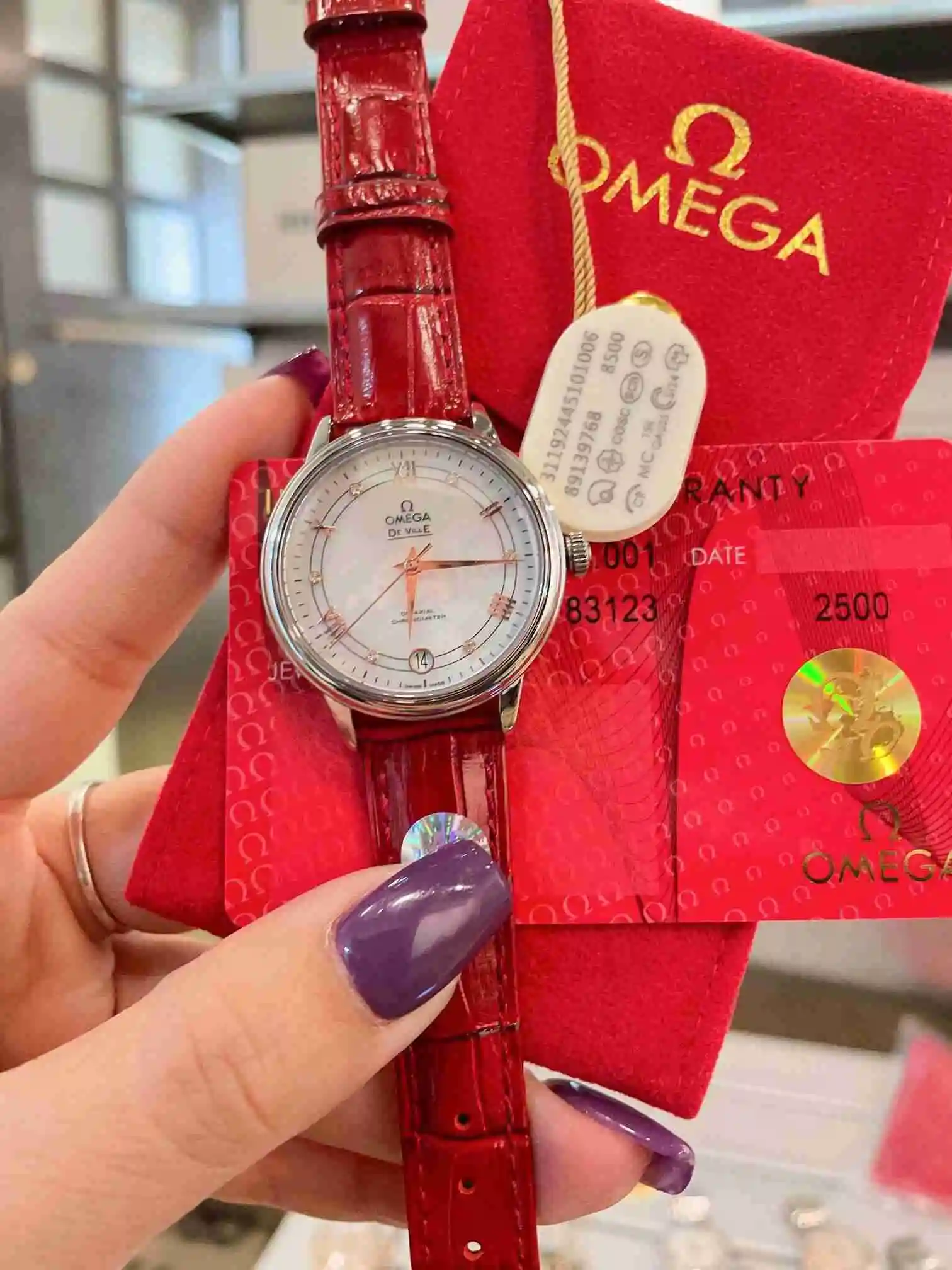 General Watches Omega Watch Women's Watch Paired with Original Fully Automatic Mechanical Movement Top Grade 316 Precision Steel Case with Mineral Super Strong Mirror Diameter 33cm KK04850 view 3