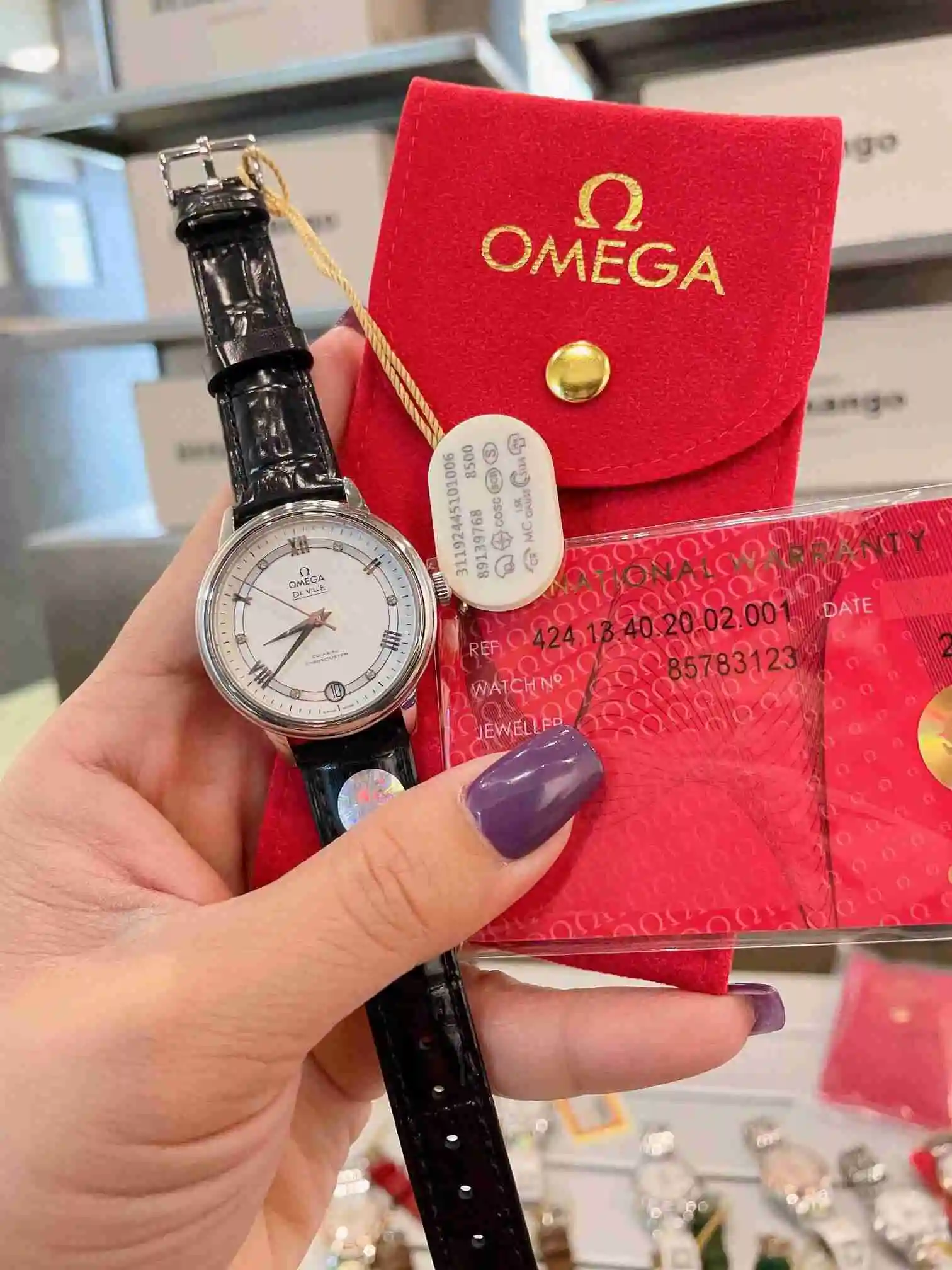General Watches Omega Watch Women's Watch Paired with Original Fully Automatic Mechanical Movement Top Grade 316 Precision Steel Case with Mineral Super Strong Mirror Diameter 33cm KK04850 view 4