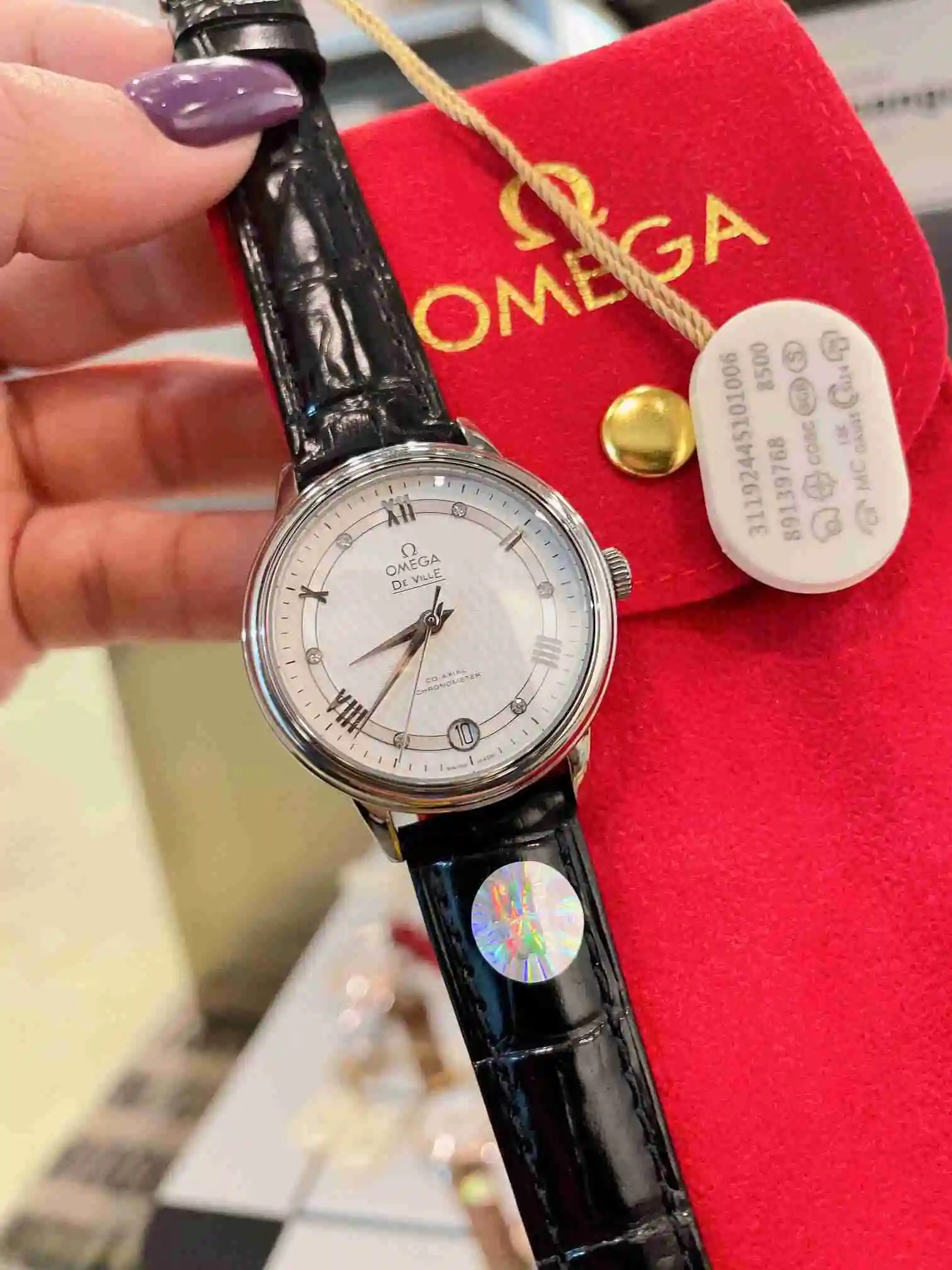 General Watches Omega Watch Women's Watch Paired with Original Fully Automatic Mechanical Movement Top Grade 316 Precision Steel Case with Mineral Super Strong Mirror Diameter 33cm KK04850 view 5