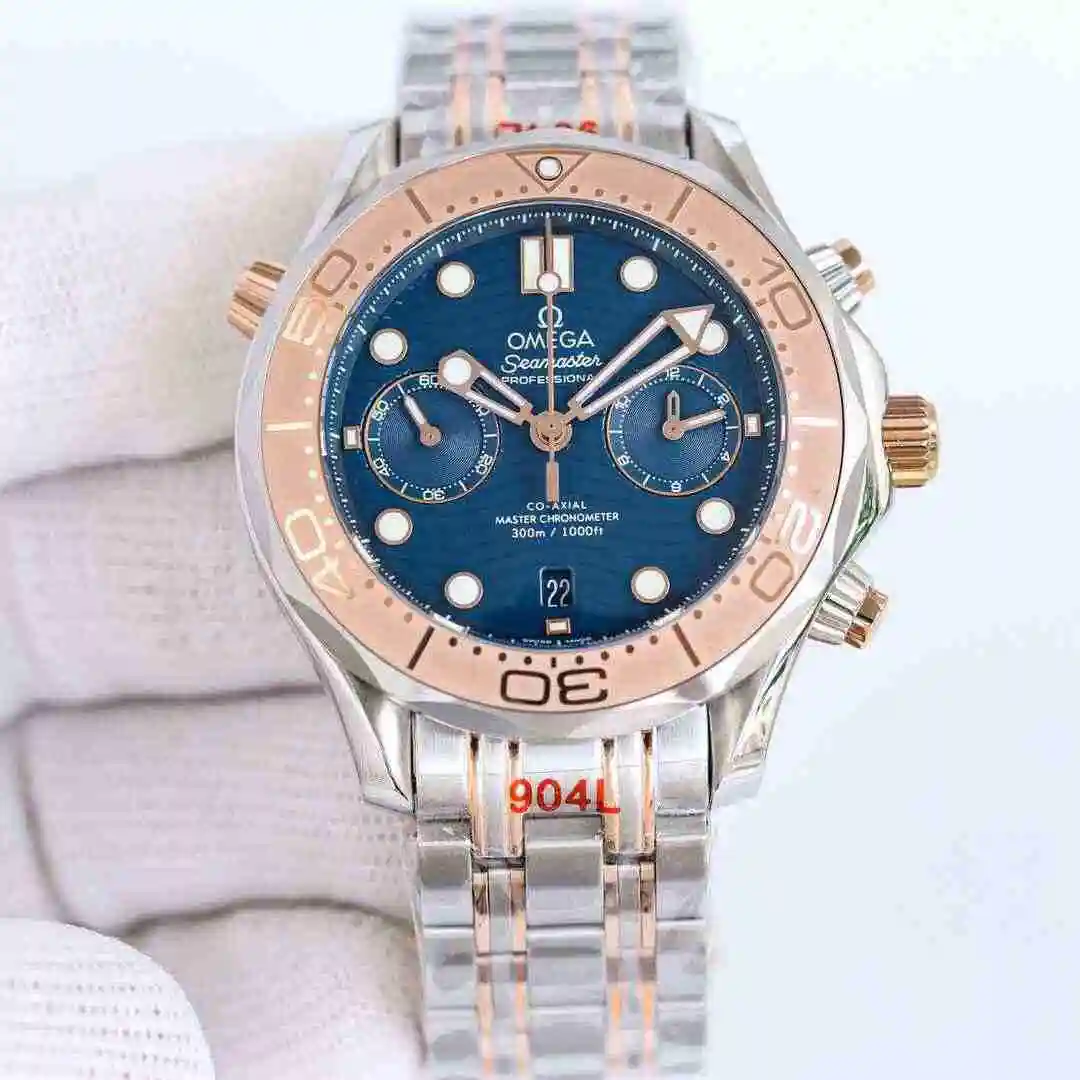 General Watches Omega Watch Men's Watch Paired with Original Fully Automatic Mechanical Movement Top Grade 316 Precision Steel Case with Mineral Super Strong Mirror Diameter 44mm kk view 6