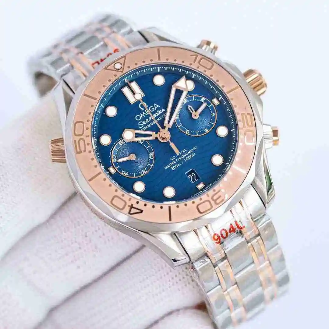 General Watches Omega Watch Men's Watch Paired with Original Fully Automatic Mechanical Movement Top Grade 316 Precision Steel Case with Mineral Super Strong Mirror Diameter 44mm kk view 7