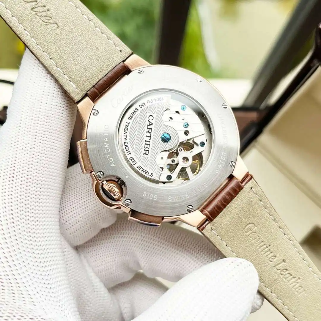 General Watches Watch Men's watch with original fully automatic mechanical movement, top-grade 316 stainless steel case and strap, mineral super mirror, diameter 44mm KK ) view 3