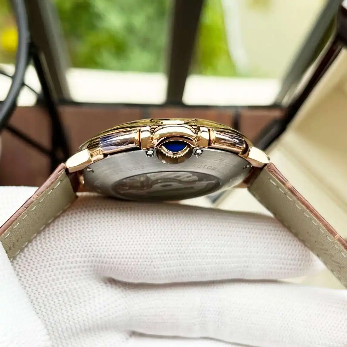 General Watches Watch Men's watch with original fully automatic mechanical movement, top-grade 316 stainless steel case and strap, mineral super mirror, diameter 44mm KK ) view 4