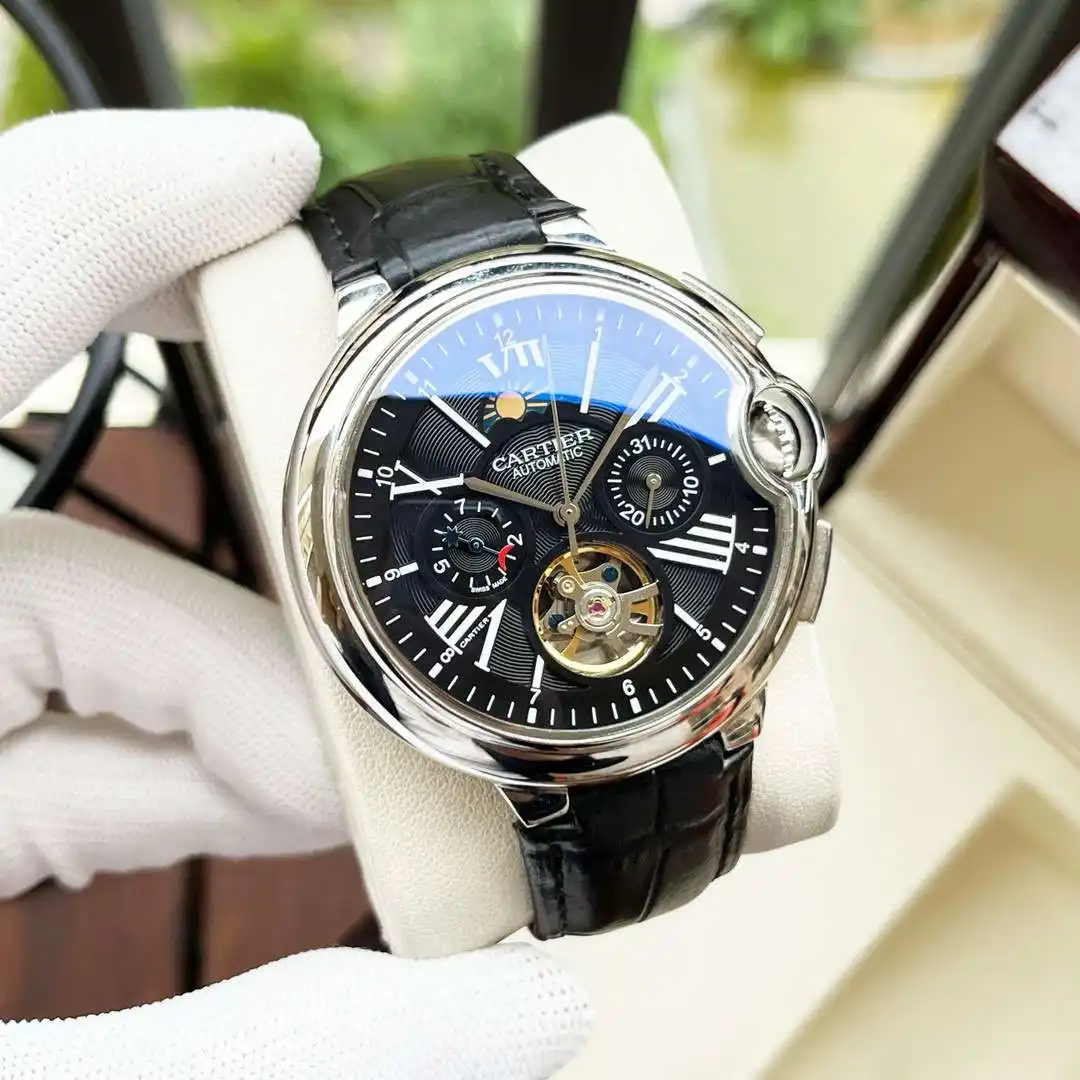 General Watches Watch Men's watch with original fully automatic mechanical movement, top-grade 316 stainless steel case and strap, mineral super mirror, diameter 44mm KK ) view 7