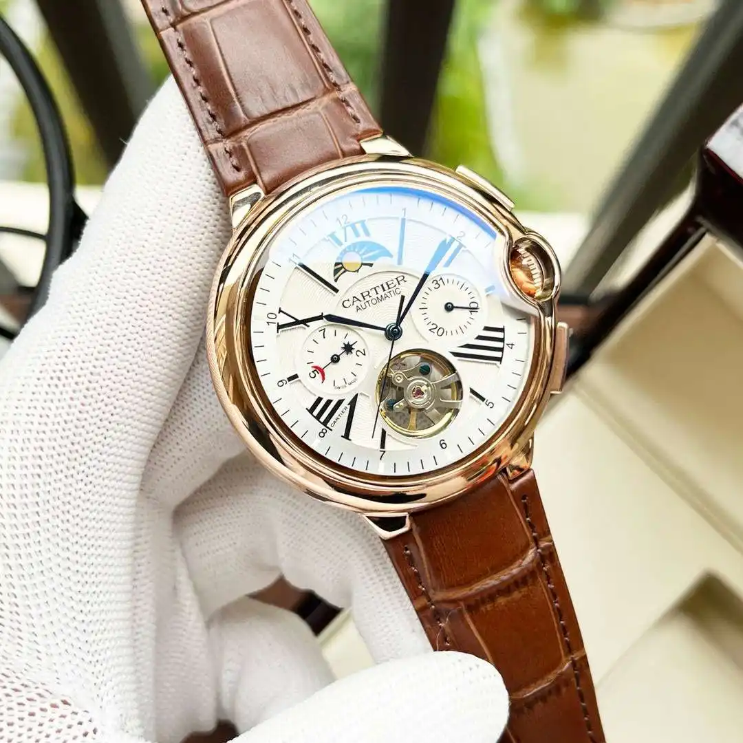 General Watches Watch Men's watch with original fully automatic mechanical movement, top-grade 316 stainless steel case and strap, mineral super mirror, diameter 44mm KK ) view 8