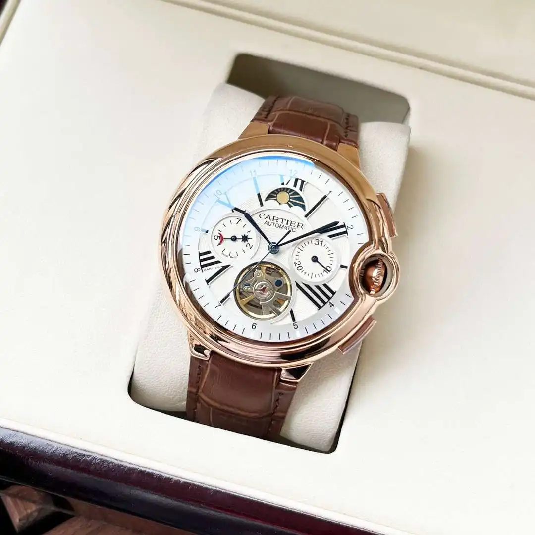 General Watches Watch Men's watch with original fully automatic mechanical movement, top-grade 316 stainless steel case and strap, mineral super mirror, diameter 44mm KK ) view 9