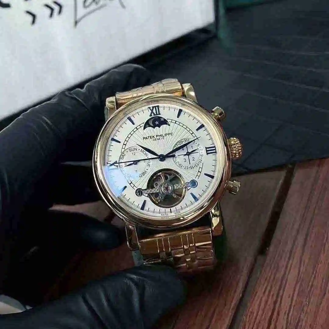 General Watches Patek Philippe Watch Men's Watch Paired with Original Fully Automatic Mechanical Movement Top Grade 316 Precision Steel Case Case with Mineral Super Strong Mirror Diameter 43mm KK04650 2 view 9