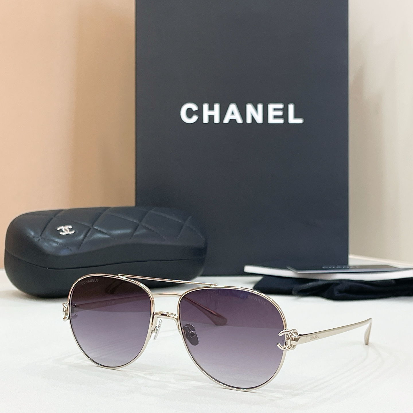 CHANE EL:2233 Size 56-16-145 Sunglasses view 2