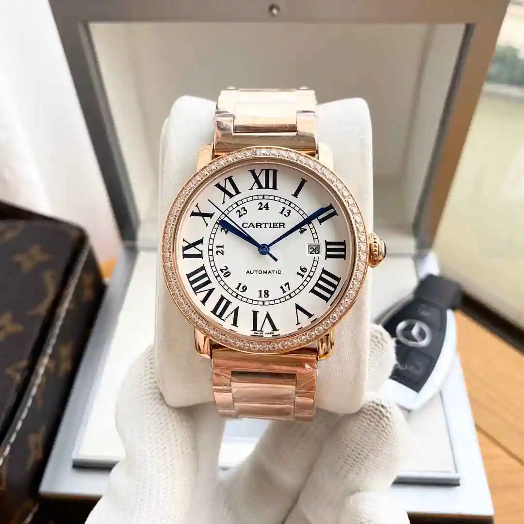 General Watches Cartier Watch Men's Watch Paired with Original Fully Automatic Mechanical Movement Top Grade 316 Precision Steel Case with Mineral Super Strong Mirror Diameter 42mm KK04050 view 7