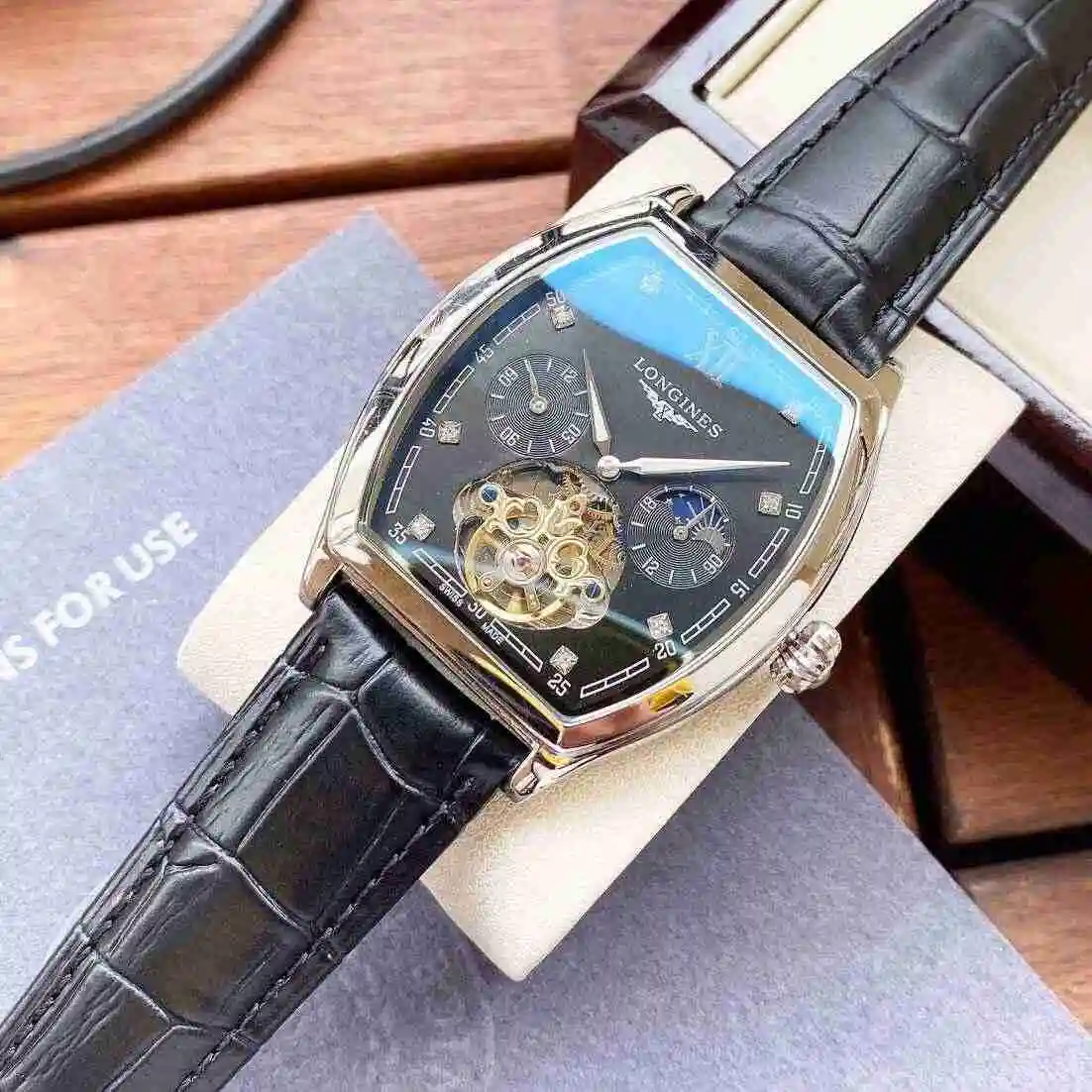 General Watches Longines Watch Men's Watch Paired with Original Fully Automatic Mechanical Movement Top Grade 316 Precision Steel Case with Mineral Super Strong Mirror Diameter 42mm KK04950 view 4