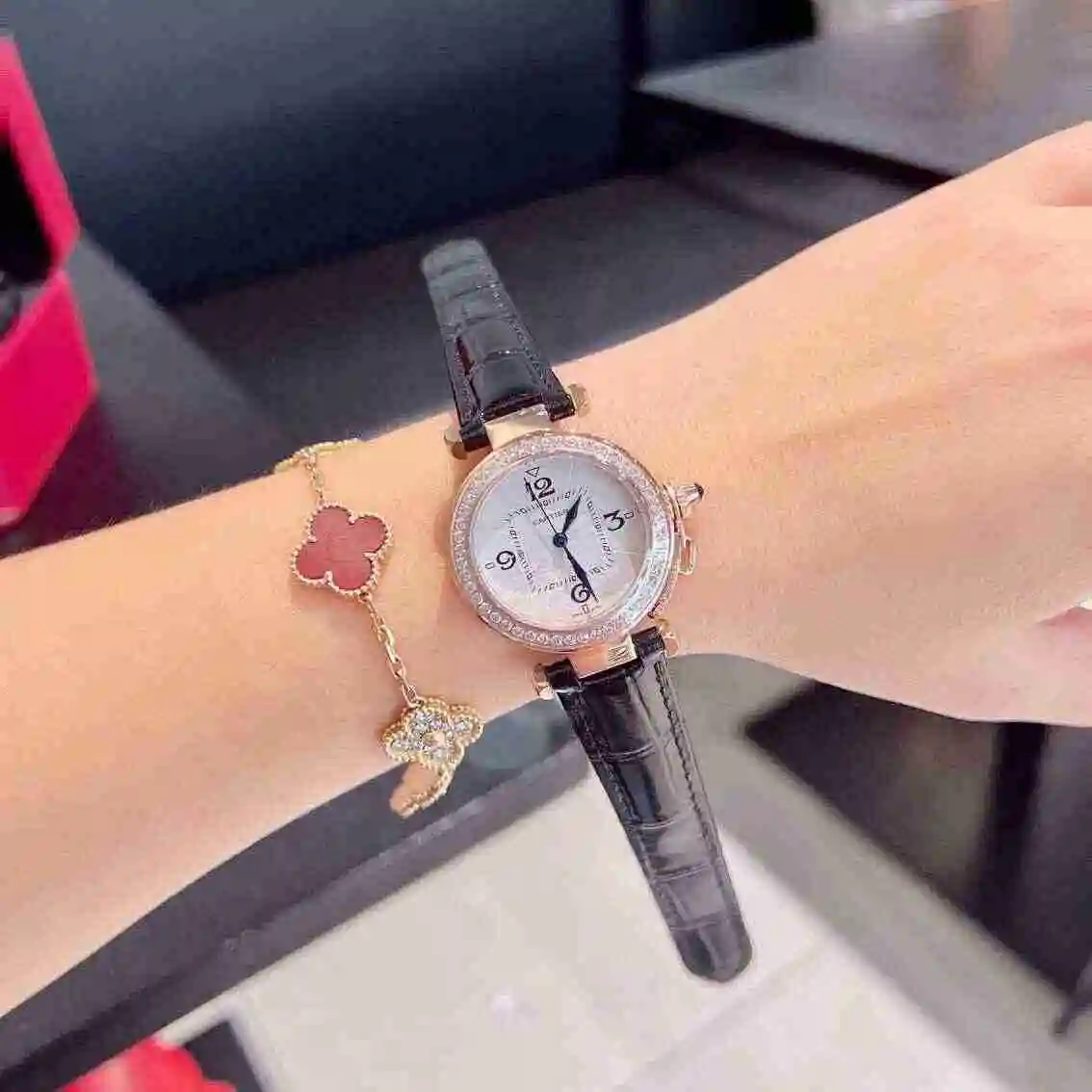 General Watches Cartier Watch Women's Watch Paired with Original Fully Automatic Mechanical Movement Top Grade 316 Precision Steel Case with Mineral Super Strong Mirror Diameter 35mm KK03250 view 2