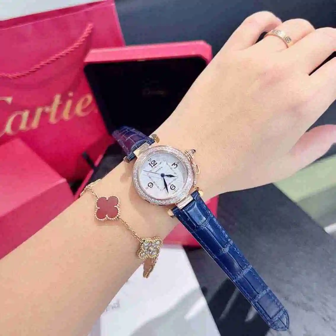 General Watches Cartier Watch Women's Watch Paired with Original Fully Automatic Mechanical Movement Top Grade 316 Precision Steel Case with Mineral Super Strong Mirror Diameter 35mm KK03250 view 3