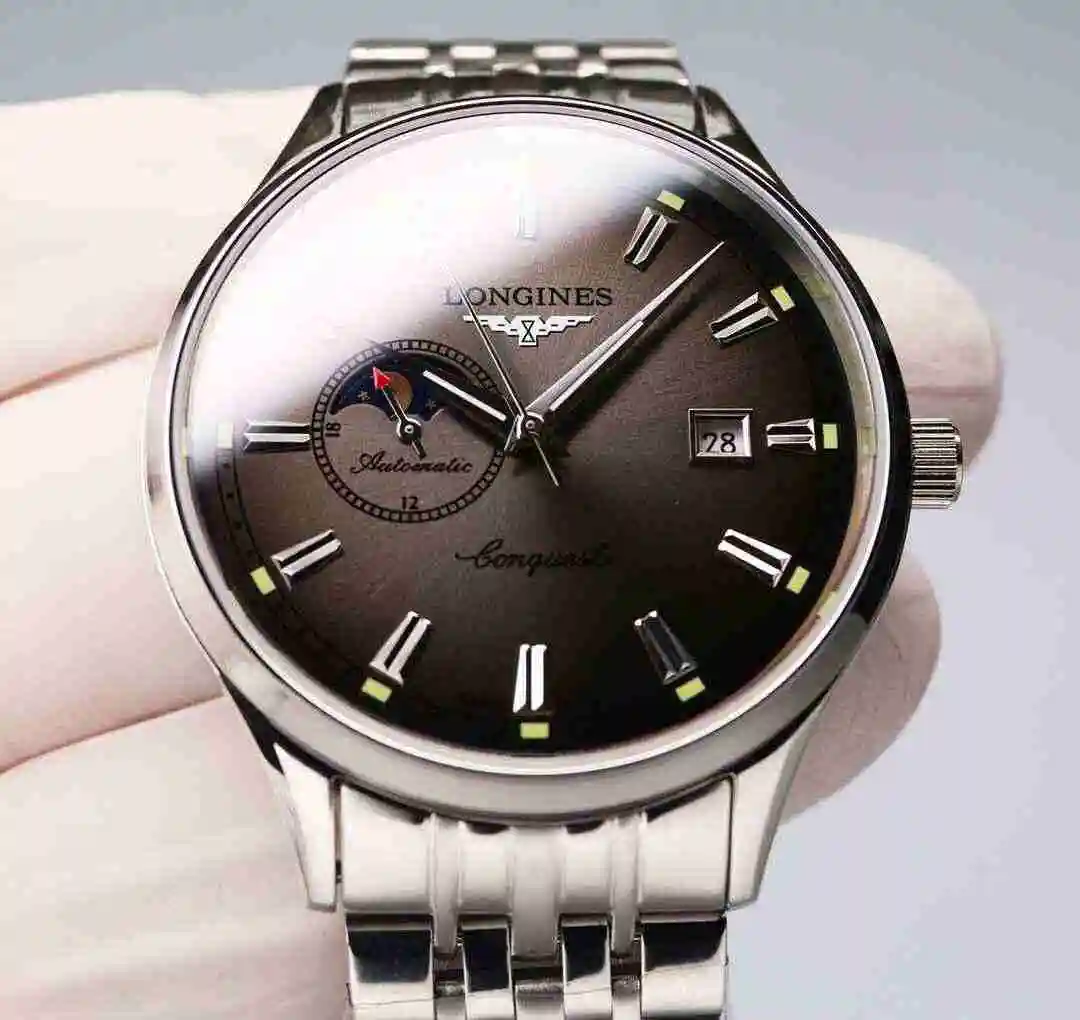 General Watches Longines Watch Men's Watch Paired with Original Fully Automatic Mechanical Movement Top Grade 316 Precision Steel Case with Mineral Super Strong Mirror Diameter 40mm KK06500 3 view 5