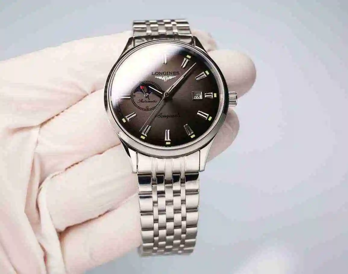 General Watches Longines Watch Men's Watch Paired with Original Fully Automatic Mechanical Movement Top Grade 316 Precision Steel Case with Mineral Super Strong Mirror Diameter 40mm KK06500 3 view 6