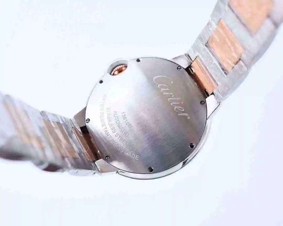 General Watches Cartier Watch Couple Paired Watch Paired with Original Fully Automatic Mechanical Movement Top grade 316 Precision Steel Case with Mineral Super Strong Mirror Diameter Large 42mm Small 33mm kk07500 4 view 5