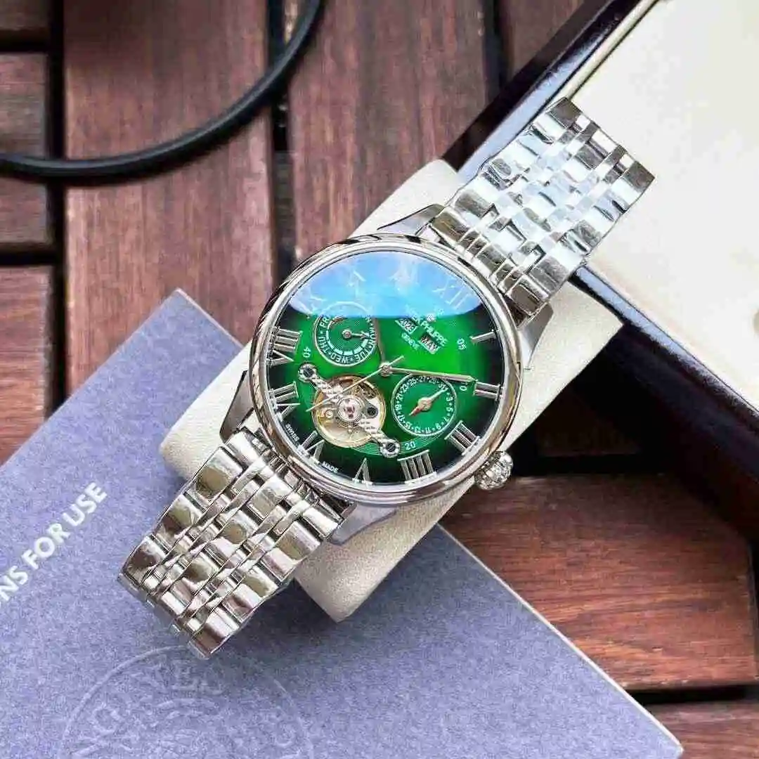 General Watches Patek Philippe Watch Men's Watch Paired with Original Fully Automatic Mechanical Movement Top Grade 316 Precision Steel Case Case with Mineral Super Strong Mirror Diameter 42mm KK05400 view 5