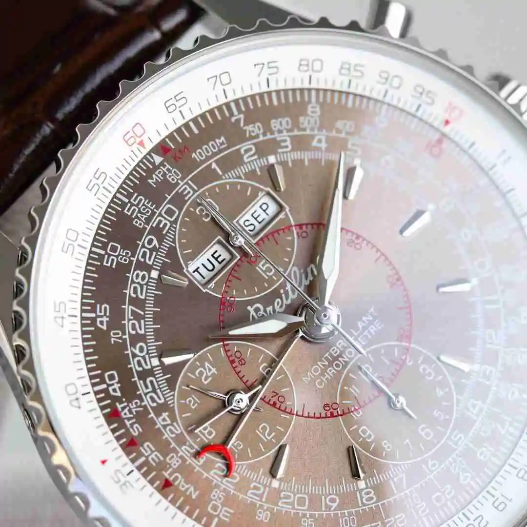 General Watches Breitling Watch Men's Watch Paired with Original Fully Automatic Mechanical Movement Top Grade 316 Precision Steel Case with Mineral Super Strong Mirror Diameter 43mm KK014500 view 7
